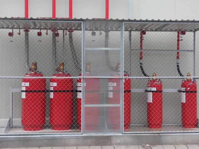 Cilindros de gas FM-200, seguridad contra incendio