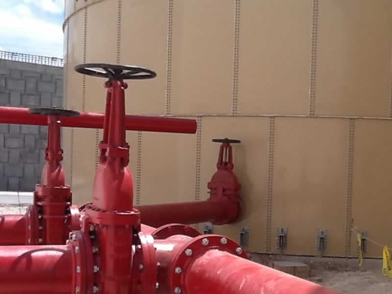 Tanque de agua, seguridad contra incendio